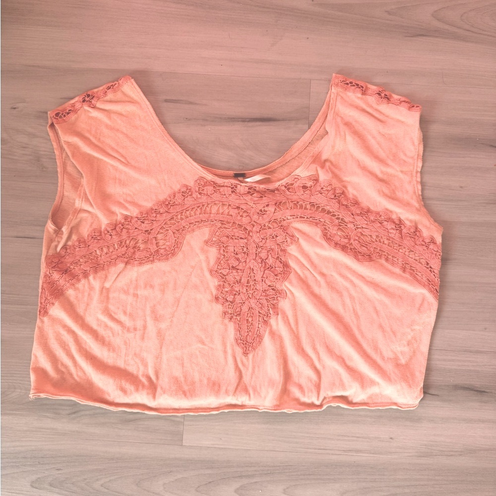 Cropped and crochet Free People Top